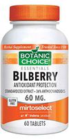 Botanic Choice Bilberry Extract Supplement, 60 mg, 60 Tablets