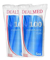 Dealmed Disposable Clear Plastic Cups, 5 oz, 200 count