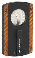 Bugatti Cigar Cutter - Black Matte & Orange Carbon Fiber