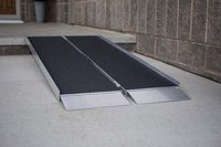 Wheel Chair Ramp, Singlefold, 4' L X 29" W, 800 Pound Capacity. Three-year Warranty. The Ramp Can Be Separated, Making It Even Easier to Use, Carry and Store.