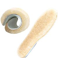 Fityou Women’s Genuine Sheepskin Insole Cozy Warm Fluffy Shoe Insoles for Wellies Slippers Boots with Latex Backing 6 B(M) US