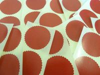 Minilabel Mini Sticker Pack, 50mm Serrated Edge , Gloss Dark , Certificate Wafer Company Seal Labels , Stickers For Embossing , Legal & Awards