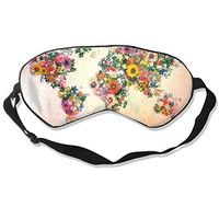 Retro Watercolor Flower World Map Boho Hippie Sleeping Sleep Mask Eye Masks Eye Cover for Travel Nap Meditation Blindfold for Men Women Kids