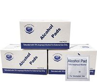 Alcohol Pads, AOGER 300Pcs Alcohol Prep Pads Wipes, 70% Disposable Alcohol Prep Wipes Individual Package Portable Cleanser Cloth for Nail Art Cell Phone Dinnerware