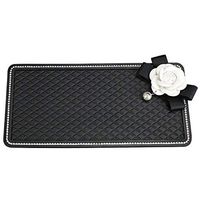 eing Anti-Slip Mat Car Dashboard Pad Phone Holder Non-Slip Car Mat with Pearl Camellia Flower Decor - White Flower