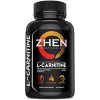 Zhen Naturals Premium L-Carnitine L-Tartrate 500mg Performance Supplement Supports Energy, Weight Loss & Muscle Recovery - Stimulant Free - 60 Capsules