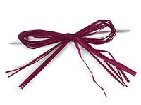 POSHNPRETTY Set of 12 Colored 4" Raffia Bows with Wire Ties - Choose Colors (Burgundy)