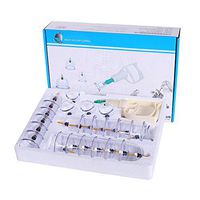 MS Cupping Device - Professional Cupping Therapy Equipment 24 Cups Set with Pumping Handle and Extension Tube Suitable for Adults and The Elderly @
