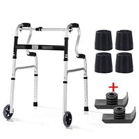 Folding Walker, Adjustable Height Walking Frame for Seniors Elderly - Lightweight Mobility Transport Aid Walking Stick