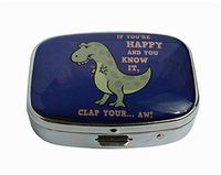 XingBoo If You are Happy Custom Square Silver Western Medicine Tablet Pocket Travel Pill Case Vitamin Glass Decorative Box