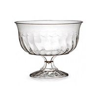 Fineline Settings 2088, 8 Oz. Flairware Clear Plastic Dessert Cups, Ice-cream Jelly Mousse Disposable Serving Dessert Bowls (100)
