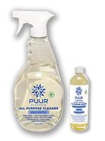 PUUR Home Natural All Purpose Cleaner - Fragrance Free - Best Value - 32 oz. Spray 4 oz. Super Concentrate Makes 160 oz (1.25 Gallons) Total - Plant derived - Non-Toxic - Pet Safe and Baby Safe. …