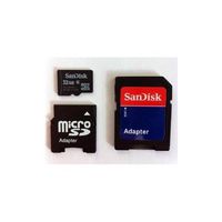 SanDisk 32GB MicroSDHC High Speed Class 4 Card with MicroSD to SD Adapter and Mini SD Adapter