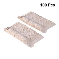UPKOCH Wooden Spoons Disposable Wood Tableware Cutlery Spoons Mini Taster Spoons Party Dinnerware for Jelly Ice Cream Dessert 100mm 100pcs