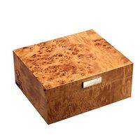 ZLSANVD Cigar Humidor for Approx, 50 Cigars, with Hygrometer and Humidifier,Natural Celosia Piano Paint Texture,Natural Cedar Wood Moisturizing
