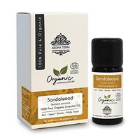 Aroma Tierra Organic Sandalwood Essential Oil (Australia) - 100% Pure, Natural, Certified Organic by ECOCERT (10ml)