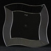 Wavy 9" Clear Plates (10)