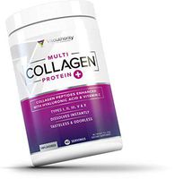 Multi Collagen Peptides Plus Hyaluronic Acid & Vitamin C, Hydrolyzed Collagen Protein, Types I II III V X Unflavored Collagen Powder