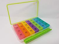 7 Day/Weekly Pill Organizer, Large Pill Case with 4 Times a Day Compartments (Morning, Noon, Evening, Bed) Moisture Proof by GetBest4Less