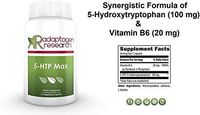 Adaptogen Research 5-HTP Max (5-Hydroxytryptophan) with 20mg Activated Vitamin B6 (P-5-P) | 100mg 5HTP per capsule | Mood & Relaxation Support | 60 Vegetarian Capsules