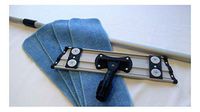 16" Microfiber Mop Kit, Telescopic Pole, Aluminum Mop Frame + 6 Wet Mop Pads