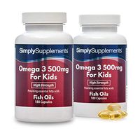 High Strength & Pure Omega 3 500mg for Kids | for Aged 5-14 Years | 360 Capsules in Total | 100% Money Back Guarantee