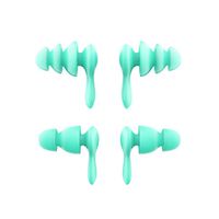 KOqwez33 2 Pairs of Soft Silicone Earplugs, Sound Insulation Travel Noise Cancelling Ear Plugs for Sleeping Snoring Travel Concerts Studying Loud Noise Work Blue