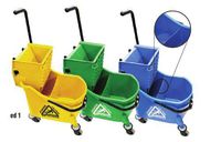 Side Press Green Divide Bucket & W/Wringer