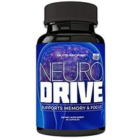 NeuroDrive Premium Brain Health and Focus Supplement, Memory and Mental Clarity Support - Natural Nootropic Brain Function Supplements - Help Boost Concentration and Alertness - Mental Energy Booster