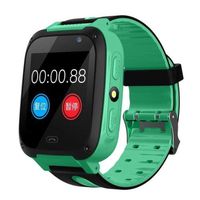 Excellent Anti-Lost Kids Safe GPS Tracker SOS Call GSM Smart Watch Phone for Android iOS Green