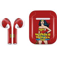 Skinit Decal Audio Skin for Apple AirPods with Lightning Charging Case - Officially Licensed Warner Bros Wonder Woman Portrait Design