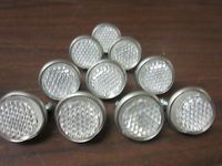 LOT of ~ 50 ~ Clear ~ Round License Plate Bolt Reflector Bike Fasteners