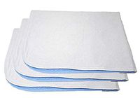 Premium Incontinence Washable Bed Pad - Heavy Duty Reusable Cotton Quilted Underpad - 18"X24" - 3 Pack