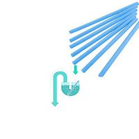 AOCKS Magic Clean Sticks 24pcs/Set Keeps Drains &Pipes Clear Professional Tool and Odor Free As Seen On TV (Ocean)