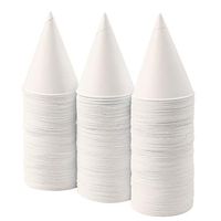 Ruisita 150 Pieces 6 OZ Snow Cone Cups Cone Water Cups Shaved Ice Cups with Snow Cone Spoon Straws for Home or Company