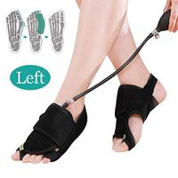 Inflatable Bunion Corrector Toe Straightener, Bunions Splint Brace with Pneumatic Bag, Orthopaedic Big Toe Support for Hallux Valgus, Hammer Foot Pain Relief,Black,Left