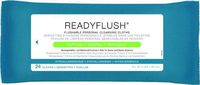 3 Pack Medline ReadyFlush X-Large Premoistened Personal Hygiene Flushable Wipes,8 x 12 in,  3 Refill Packs of 24 Cloths Each