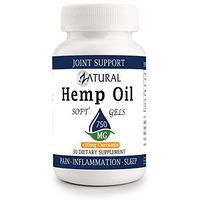 Hemp Oil Softgel + Curcumin - Hemp Seed Oil Softgel for Pain Relief - Joint Pain - Swelling (30 Softgel 750mg + Curcumin)