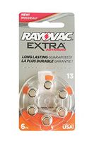 60 Rayovac Extra Mercury Free Hearing Aid Batteries Size: 13 + Battery Holder Keychain Kit