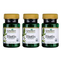 Swanson Biotin 5Vitamin 000 mcg 30 Capsules (3 Pack)