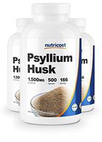 Nutricost Psyllium Husk 500mg, 500 Capsules (3 Bottles)