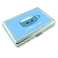 Pun Mallow Out Em1 Hip Silver Cigarette Case Id Holder Metal Wallet 4" X 2.75" RFID Protection