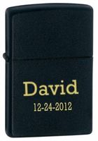 Personalized Zippo Matt Black Zippo Lighter, Free Engraving