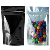 Smell Proof Barrier Bags - Zipper w/Heat Seal - 1,000 Bags (Black & Clear, 1/4 Ounce)