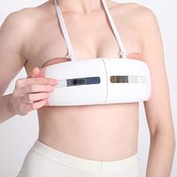 SH-JTL Electric Chest Massager Wireless Breast Massager 10 Vibrating Types 3 Levels of Temperature Remote Control Hot Compress Function Bust Lift Up Machine for Anti Sagging and Chest Enlargement