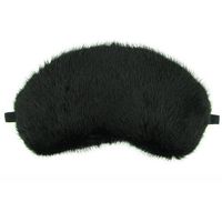 MinkgLove Black Mink Fur Eye Mask