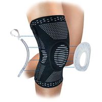Knee Compression Sleeve with Patella Gel Pads for Women & Men Knee Brace with Side Stabilizers Knee Support for Meniscus Tear, Knee Pain, Arthritis, Running (Black_1 Pack, Large)