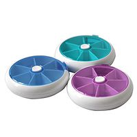 BESTIM 7 Day Round Pill Box Medicine Tablet Storage