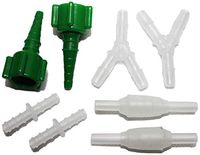 8-Pack Oxygen Connectors (2 Straight, 2 Swivel, 2 Y, and 2 Swivel Nipple (Christmas Tree)) for O2 Tubing