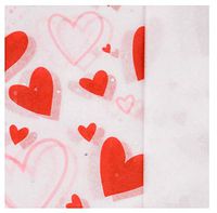 Floating Red Hearts Pattern with Solid White Assortment Pack of Premium Quality Gift Wrapping Tissue Paper - Birthday, Valentine's Day, Wedding, Anniversary, Love